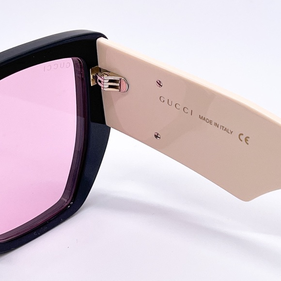 NEW GUCCI GG0956S 002 BLACK PINK WOMEN’S SUNGLASSES GUCCI NEW COLLECTION - Picture 13 of 16